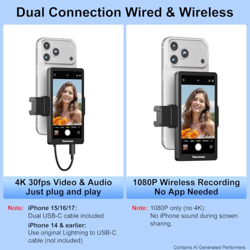 Pantalla Newmowa para directos en TikTok con cámara trasera de iPhone 2
