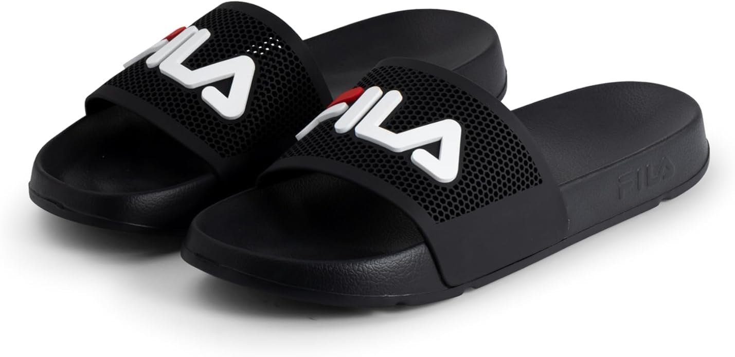 FILA Men's Morro Bay SpiroSlide Sandal, black, 8 UK