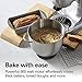 Hamilton Beach Electric Stand Mixer, 4 Quarts, Dough Hook, Flat Beater Attachments, Splash Guard 7 Speeds with Whisk, Silver