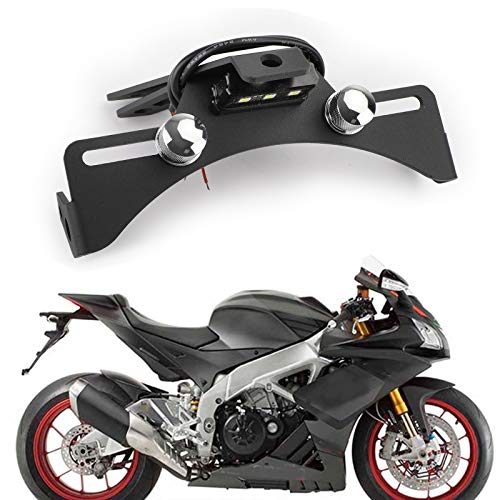 Artudatech Motorrad Kennzeichenhalterung, Moto Kennzeichenhalterung, Kennzeichenmontage-Kit für Apri-lia RSV4/R/RF 09-19 Tuono V4 RS4 50 11-19