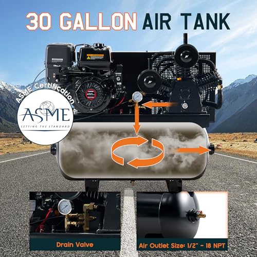 Albott 13HP Gas 30 Gallon Compressor