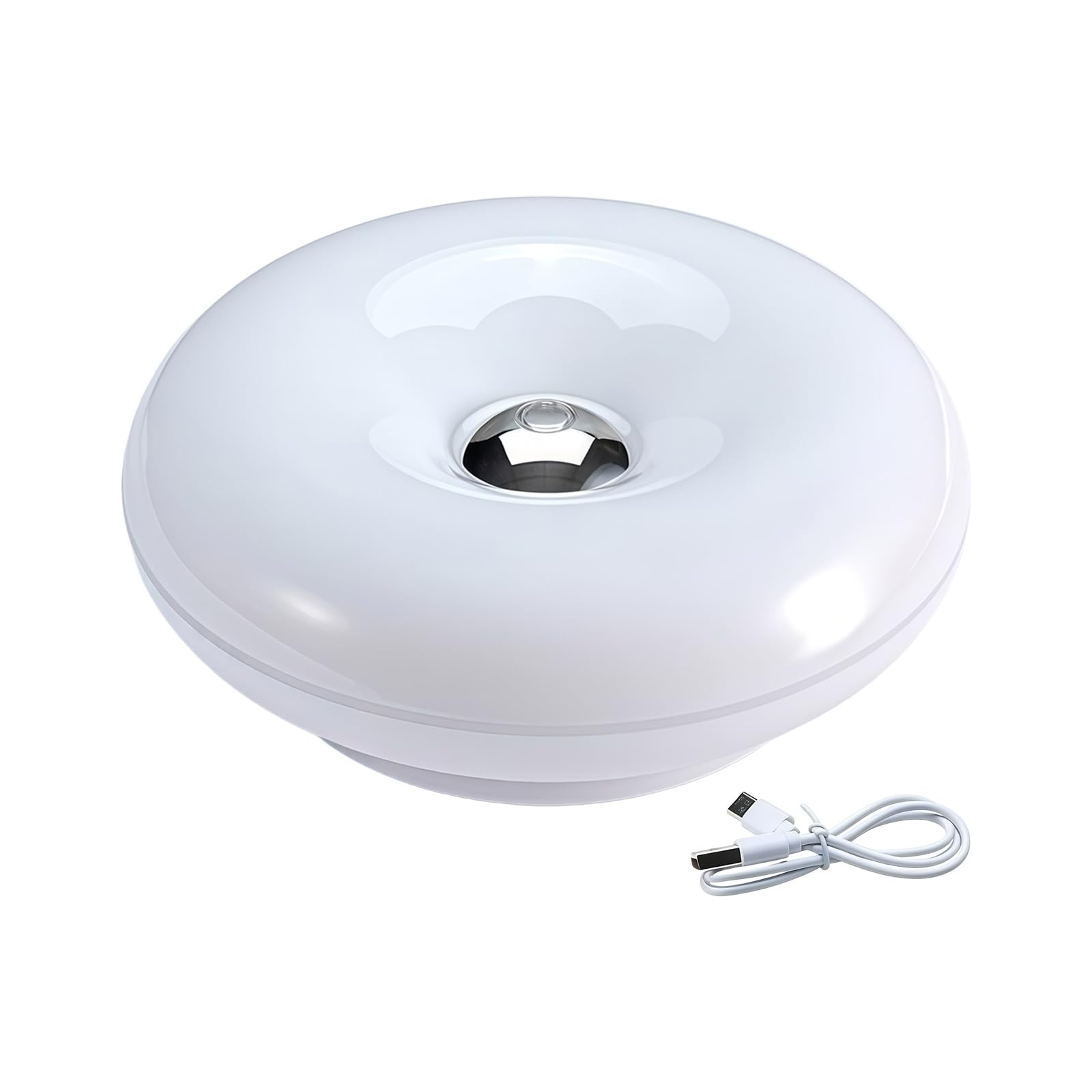 Mekalero Unique Round Bedside Lamp Creative Atmospheres Lamp with Shade Simple Touch Control Night Light Simple Touch Control Night Light