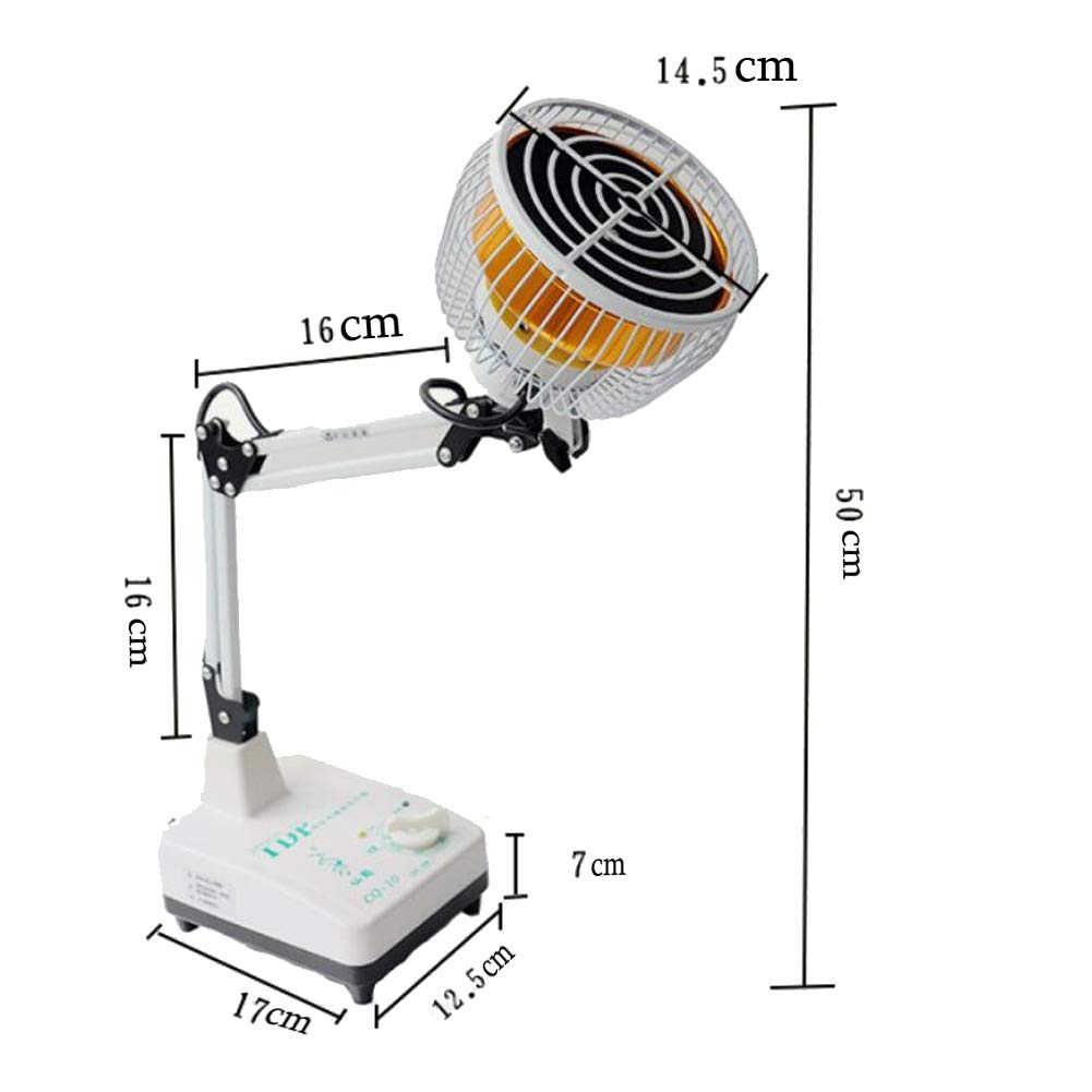 Escritorio TDP Lejos Calor Lámpara Electromagnético Ola Ligero Mineral Terapia para Salud y Belleza 250W, White