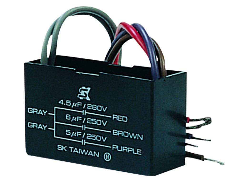 Craftmade 4565UF Triple Capacitor, a black rectangular component with multiple wires