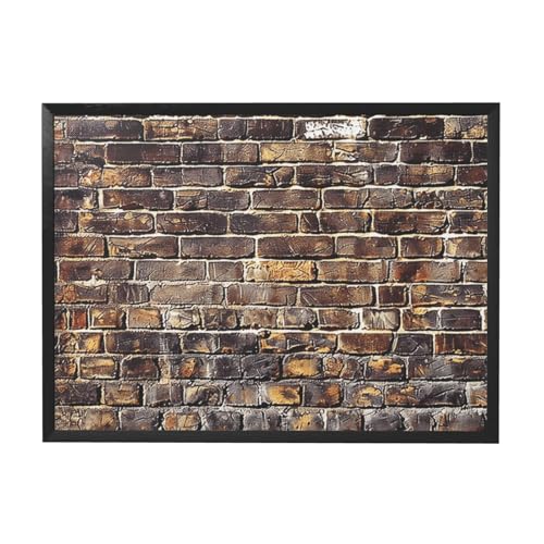 DENMER Industrial Brick Wall Background Printed Modern Wall Art Decor for Living Room or Bedroom - Framed Canvas Art Prints, Wall Hangings, 40x30cm