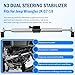 N3 Dual Steering Stabilizer fits for Jeep Wrangler JK 07-18, Replacement Part for 8734930