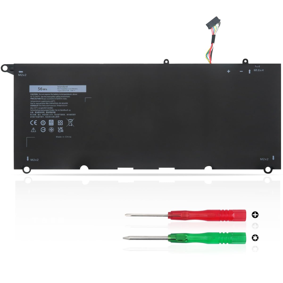 56Wh 90V7W JD25G Batteria per Dell XPS 13 9343 9350 P54G P54G001 P54G002 Laptop JHXPY 0N7T6 5K9CP 0N7T6 0DRRP con 7.6V