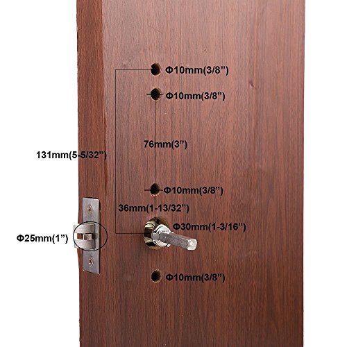 Keyless Mechanical Combination Door Lock Digital Code Keypad Security Entry Door Stainless Steel 304 Not Deadbolt (Only For The Left Handed Door Opens Inward) … (Left Handle) #TOP3