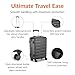 Amazon Basics Hardside Luggage Spinner - 55 cm Cabin Size, Standard, Black, Approved for Ryanair and Most Other Budget Airlines