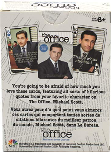 Baraja de cartas The Office Michael quotes poker miniatura 3