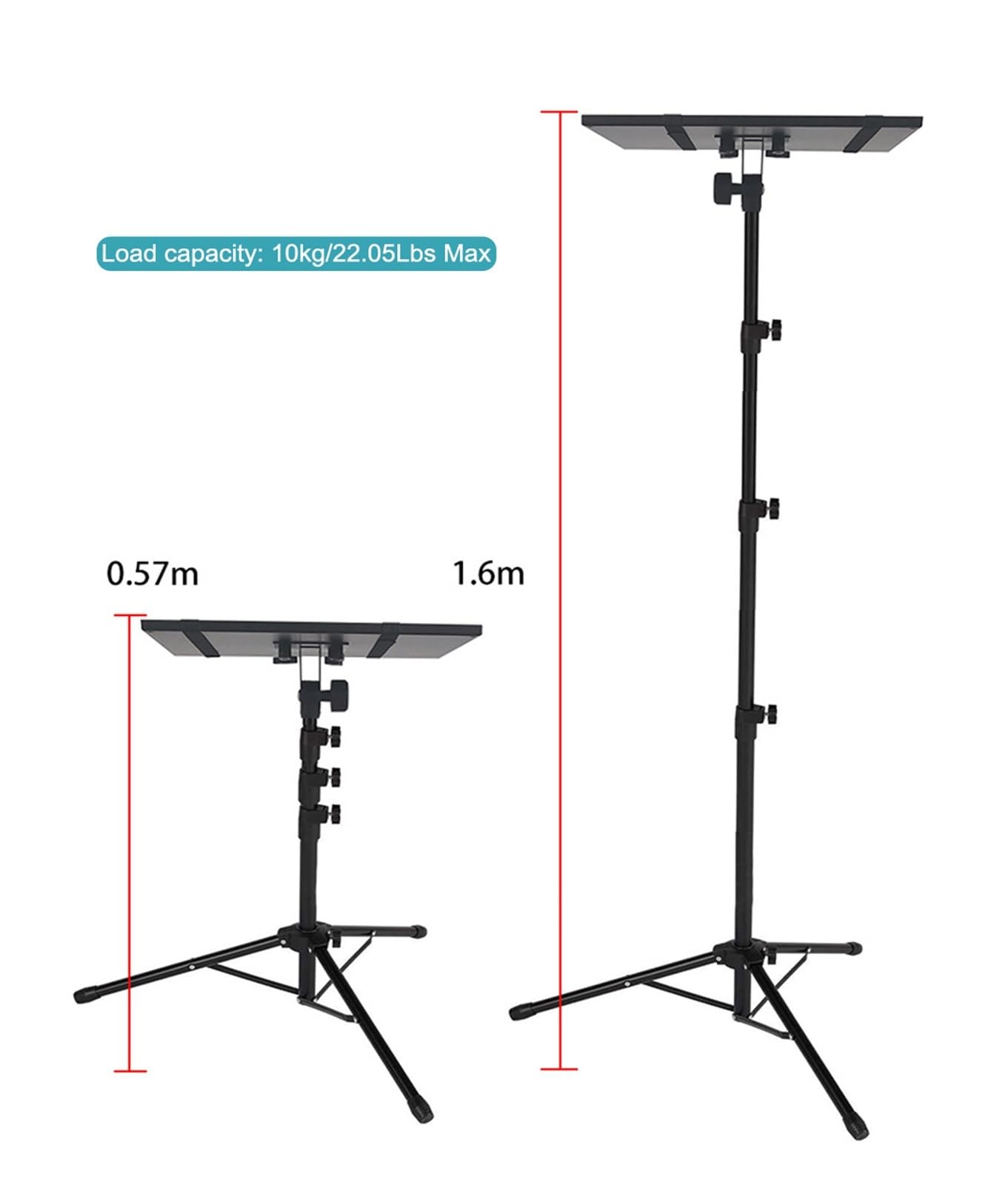 Trípode Universal for Proyector, Ajustable 160cm | Soporte de trípode ajustable for mesa y suelo de 160 cm con capacidad de carga de 10 kg