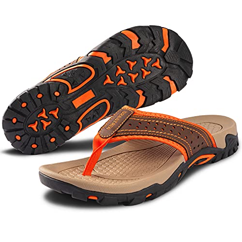 Dudhuh Flip Flops For Men Arch Support Relaxed Indoor And Outdoor Beach Slippers Comfort Men’s Sports Sandals #TOP1