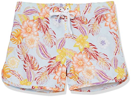 Snapper Rock Girls' Boho Tropical Sustainable Boardshorts (Little Big Kids), Blue