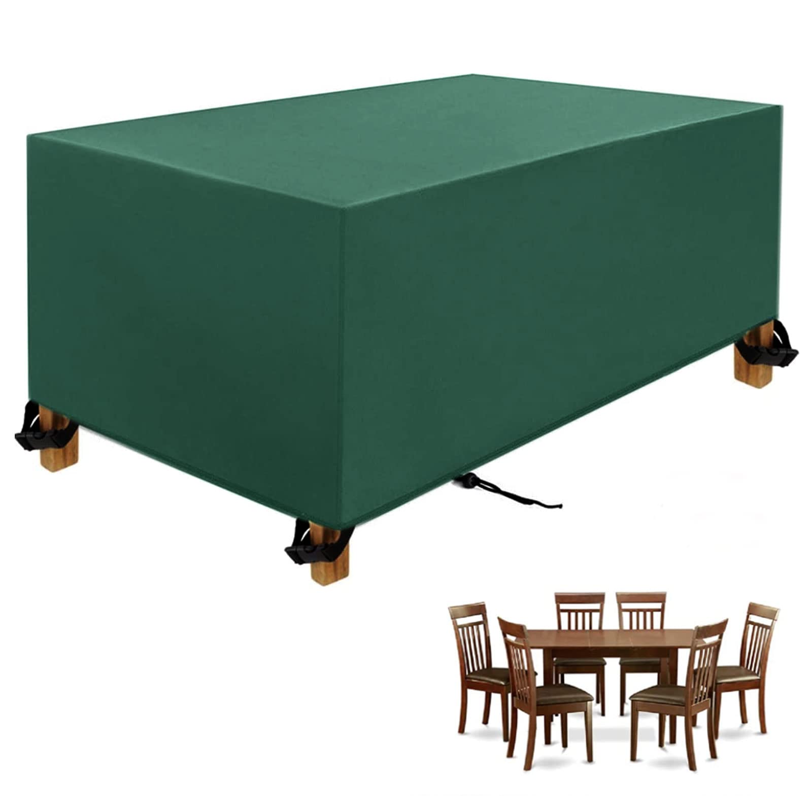 Housse Salon De Jardin Exterieur, 420D Oxford Tissu Imperméable Bâche De Meubles D'extérieur, Housse De Table Jardin Rectangulaire, Housse De Protection Pour Mobilier Anti-UV, Beige (220x120x80cm