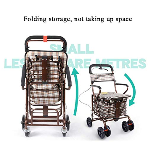 WLKINF Einkaufstrolley mit Sitz/Einkaufswagen/Einkaufswagen/Stahlrahmen, hochwertiger Flanell, hohe Kapazität… – Bild 6