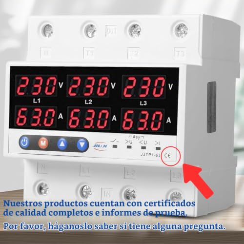 Protector de voltaje corriente Jadeshay 63A para evitar sobretensiones en tu red 2