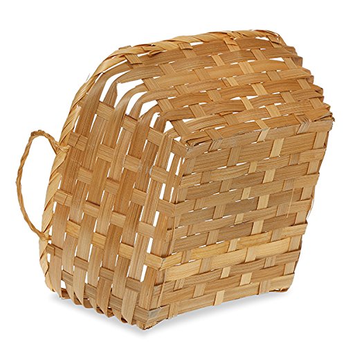 Bamboo Basket Set of 12 - 8.25" Round with Ear Handles - Multipurpose Food & Decor - Image 4