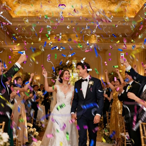 Image of 8 PCS Colorful Party Confetti Poppers for Wedding Birthday Graduation Baby Shower Graduation Party Supplies Decorations