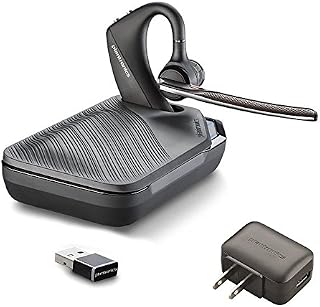 Plantronics Voyager 5200-UC Bluetooth Headset Bundle w/Bonus Wall Charger #206110-01-B | for Smartphones