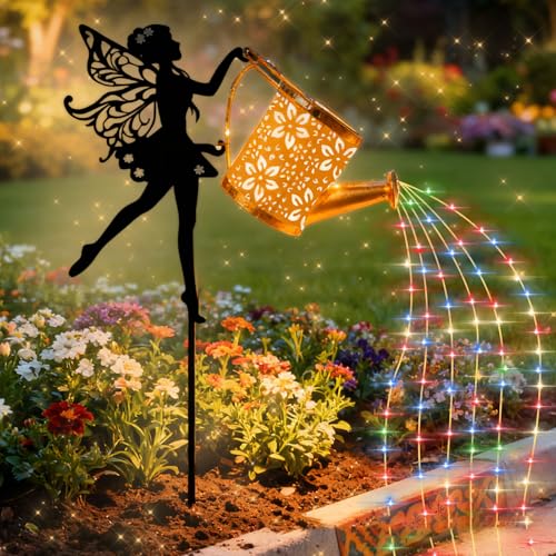 Lámparas solares de jardín con colibrí de metal para decorar patios al aire libre