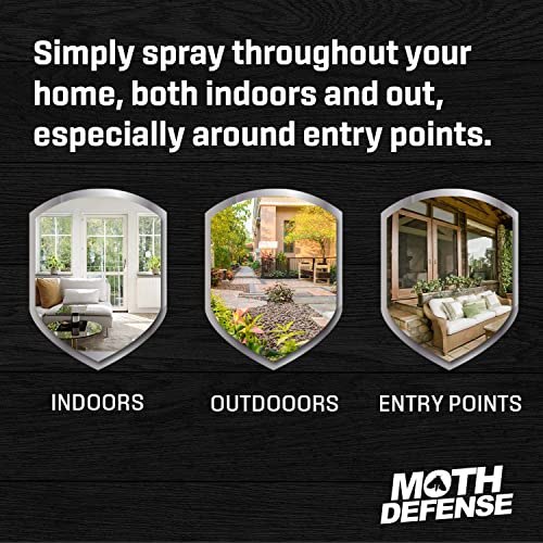 Exterminator’s Choice - Moth Defense Spray - 32 Ounce - Natural, Non-Toxic Moth Repellent - Quick And Easy Pest Control - Safe Around Kids And Pets - Eliminates And Deters Moth #TOP6