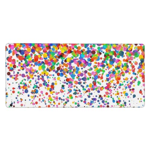 Tapis de souris grand format antidérapant au design artistique coloré