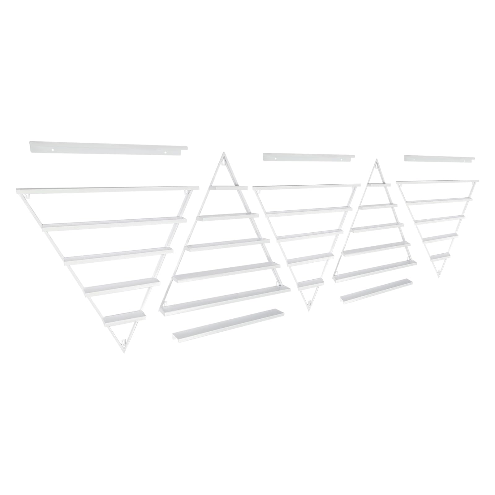 Organizador de esmalte de uñas, 6 unidades, metal, 5 niveles, soporte para esmalte de uñas, estante de almacenamiento para aceites esenciales, organizador de pared, estante de perfume, hasta 10 kg
