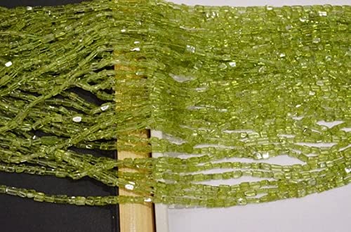 Peridot perles rectangles lisses LKBEADS pour creation bijoux