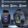 STECEi Smart Watch for Men Women Bluetooth Calls, 1.95" HD Curved Screen Smartwatch with Heart Rate/Sleep Monitor, 110+ Sport Modes, IP68 Waterproof Fitness Watch for Android iOS, Black #5