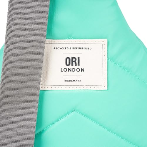 Image of ORI LONDON Crossbody Bag - Large Nylon Travel Sling Bag for Women & Men with Chunky Zippers - The Willesden (Capri)