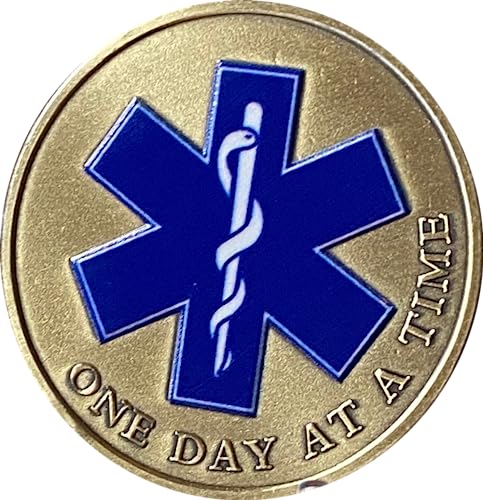 First Responders EMS One Day at A Time Medallion Serenity Prayer Chip