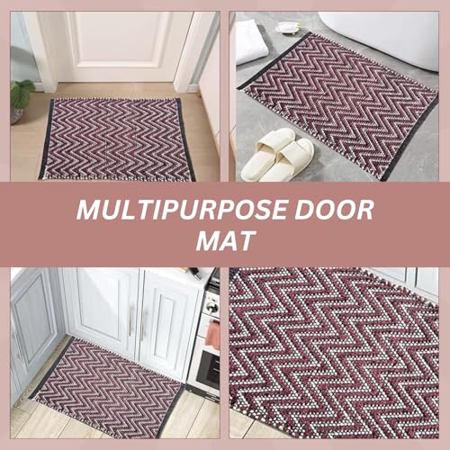 Image of Door Mats for Home | Door Mats for Home Entrance | Door Mat for Bathroom| Soft & Super Absorbent Mats for Shower | Washable, Non-Slip & Quick-Drying Mats (Pack of 2) (Multicolor 4)