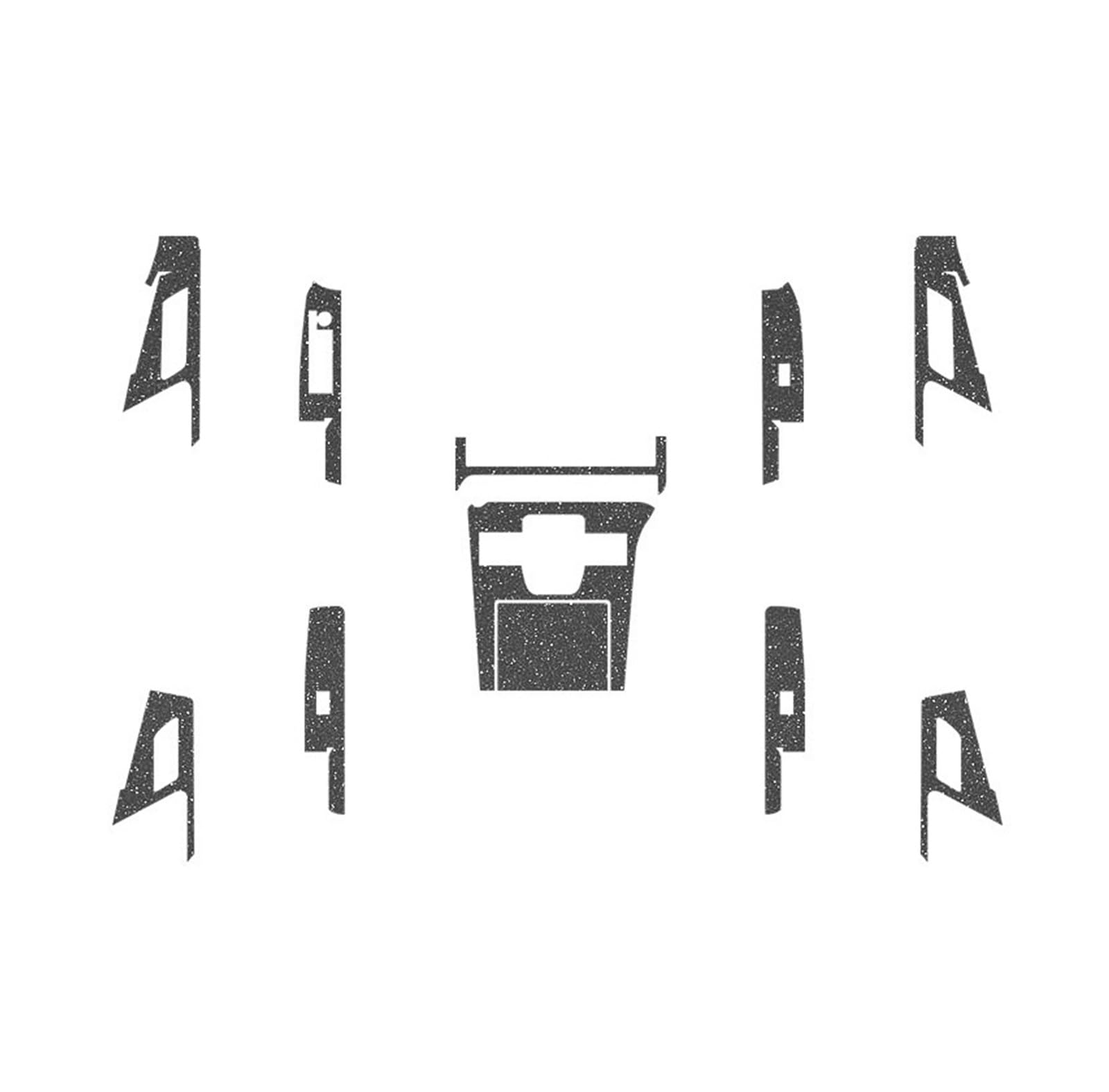 TOWBEBER for Toyota Bz4x Ea10 2022-Present Auto Lifting Window Panel Decal Gear Inner Door Protective Film Car Interior Sticker(Flash Point Black)