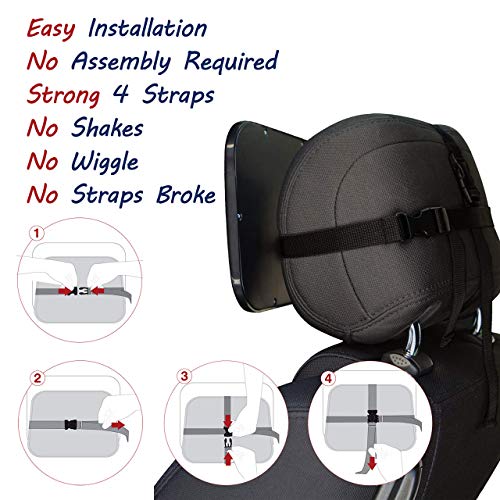 Facekyo Back Seat Baby Mirror | Wide Crystal Clear View | Rear Facing Car Seat Mirror | Shatterproof | Easy To Install | Keep An Eye On Your Baby While Driving #TOP6