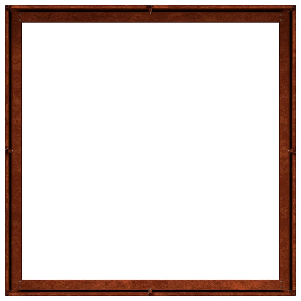 Jardiniere Rouille 100x100x30 cm Acier corten Interieur Exterieur Jardin Balcon Patio Grande Jardiniere rectangulaire Fond Ouvert Stable Design Moderne sans Entretien