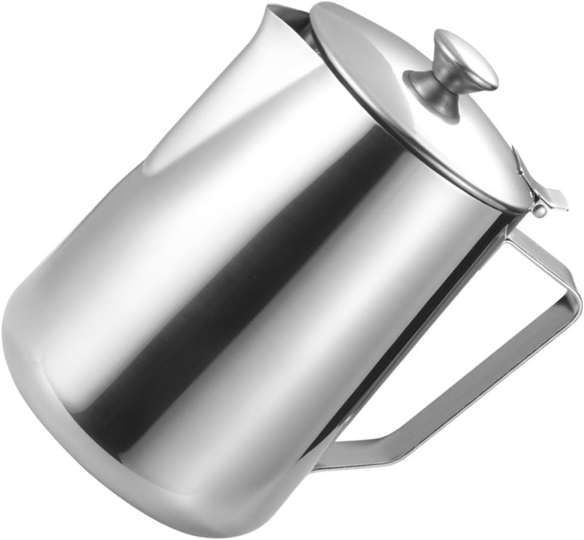 Stainless Steel Milk Frothing Pitcher Ergonomic Handle Espresso Steaming Cup for Latte Art Cappuccino with Polished Surface