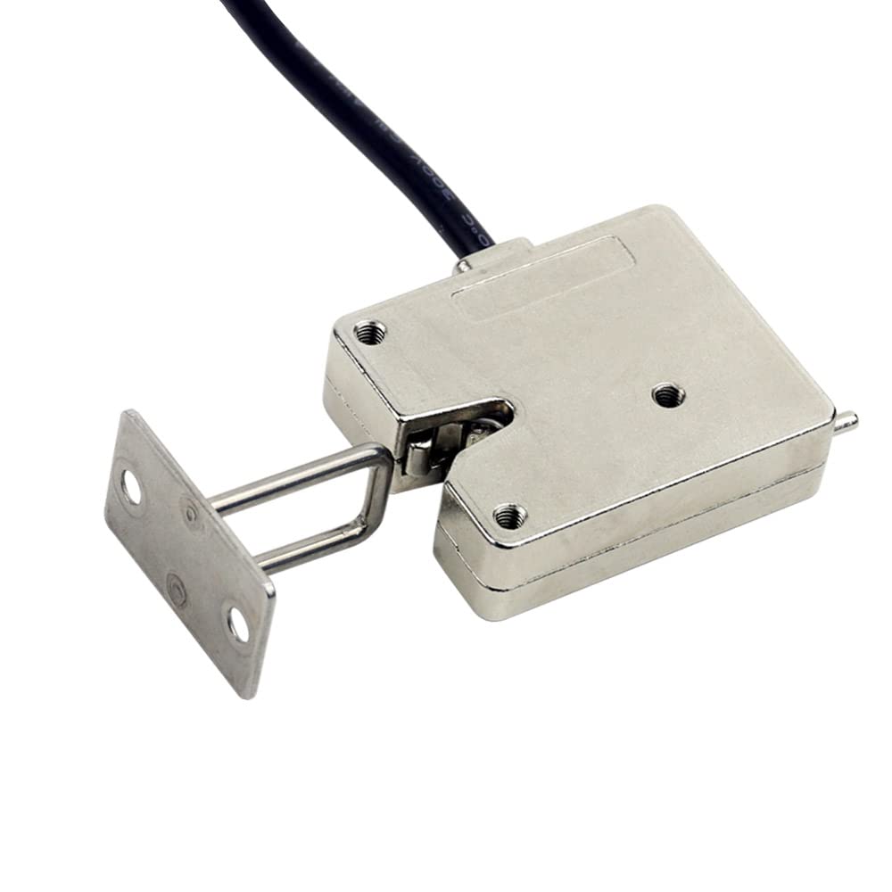 Electric Rotary Latch, Electromagnetic Control Lockers Solenoid Lock, Cabinet Drawer Latch DC 12V - Image 2