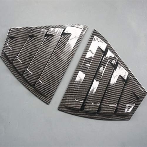 Miniatura 2 de ZiWen 2 rejillas deportivas para ventana de un cuarto para Nissan Sentra 2020 2021 2022 2023 (negro brillante)