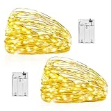 Nombreuses utilisations : la guirlande lumineuse à 50 ampoules LED en fil doré émettent une lueur douce et blanche chaude, parfaite pour créer une atmosphère confortable et accueillante pour les fêtes, mariages, Noël, et toute occasion et thème, des célébrations festives à la décoration d'intérieur quotidienne