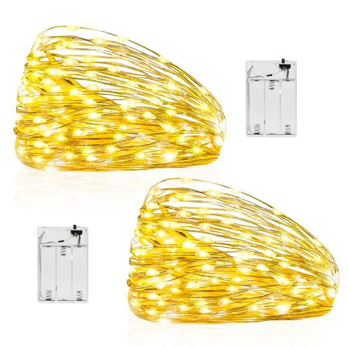 Guirlande lumineuse à piles 15m étanche pour déco mariage et fête