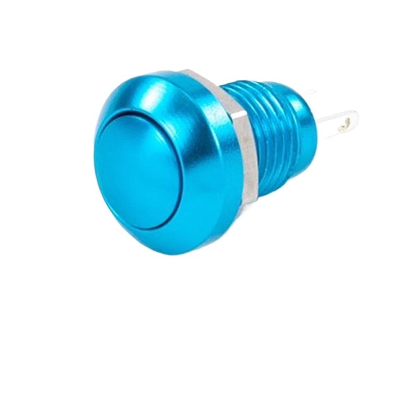 Lot de 1/10/50 boutons poussoirs momentanés en métal, 8 mm, étanches, for sonnette de porte, démarrage automatique du moteur(Blue,10PCS)