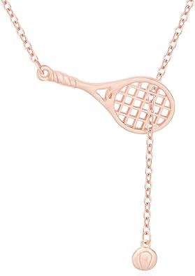 Personalized Lariat Y Style Tennis Necklace Gift for Tennis Player