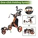 FLAGTAG Golf Push Cart 3 Wheel with 360 Swivel Front Wheel,Lightweight and Foldable Walking Golf Cart，One-Click Foldable,with Foot Brake