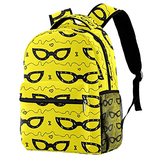 Sac à dos de voyage motif œil de chat jaune haut de gamme pour l'université et le quotidien