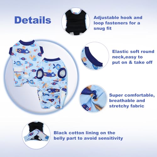 Image of CuteBone Recovery Suit for Dogs Cats After Surgery, Prevent Licking Dog Onesies Pet Surgery Recovery Suit Shirt Abdominal Wounds Bandages SSF11L