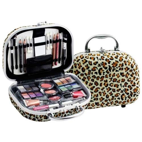 Maleta De Maquiagem Profissional FENZZA FZ60004 Onça - Kit Completo, Ideal Para Presente
