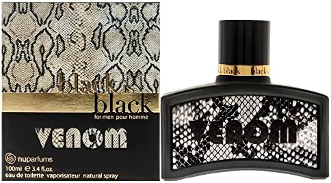 NU Parfums Black is Black Venom Pour Homme Eau De Toilette Spray, 3.4 Ounce