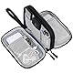 Kabeltasche, Kabeltasche Organizer, Drahtbinder Kabelorganizer Tasche, Universal Kabel Organizer, Multifunktional Reise Zubehör, für Ladekabel Powerbank (Schwarz)