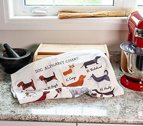 Torchon Alphabet Chien Abbott Collection Home en lin et coton durable - 3