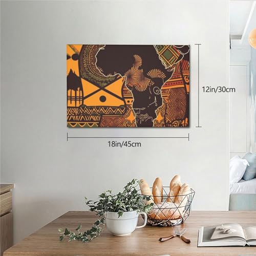 Cuadro de mapa africano moderno: la solución ideal para pasillos y baños vacíos 6